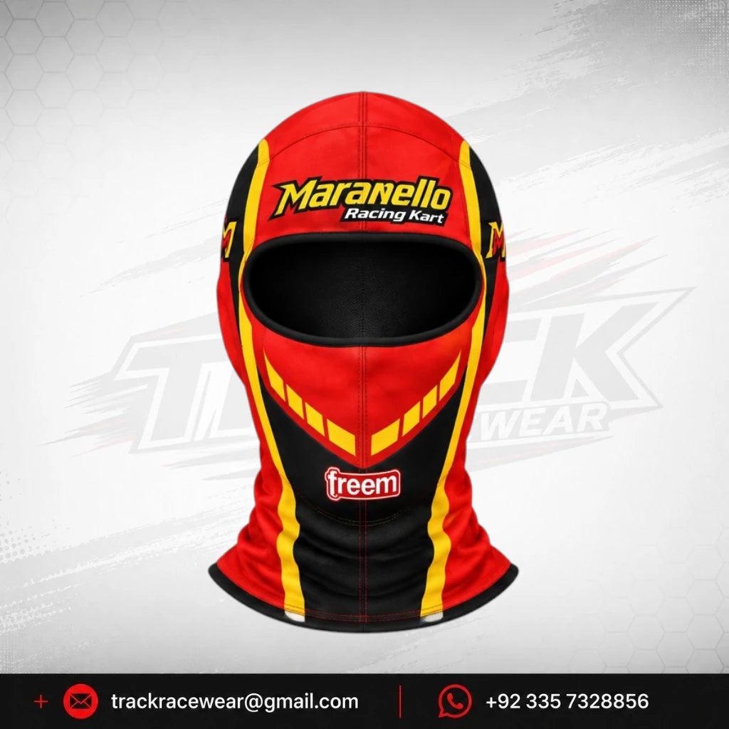 Maranello Racing Kart Red Black Balaclava
