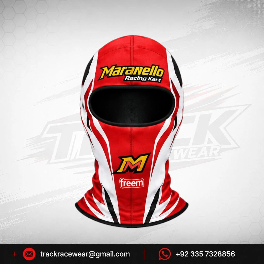 Maranello Racing Kart Red White Balaclava