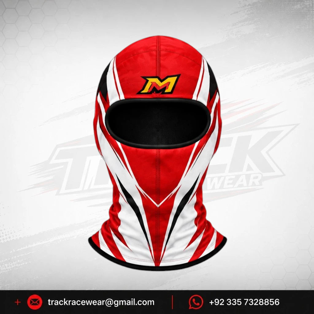 Maranello Racing Kart Red White Balaclava