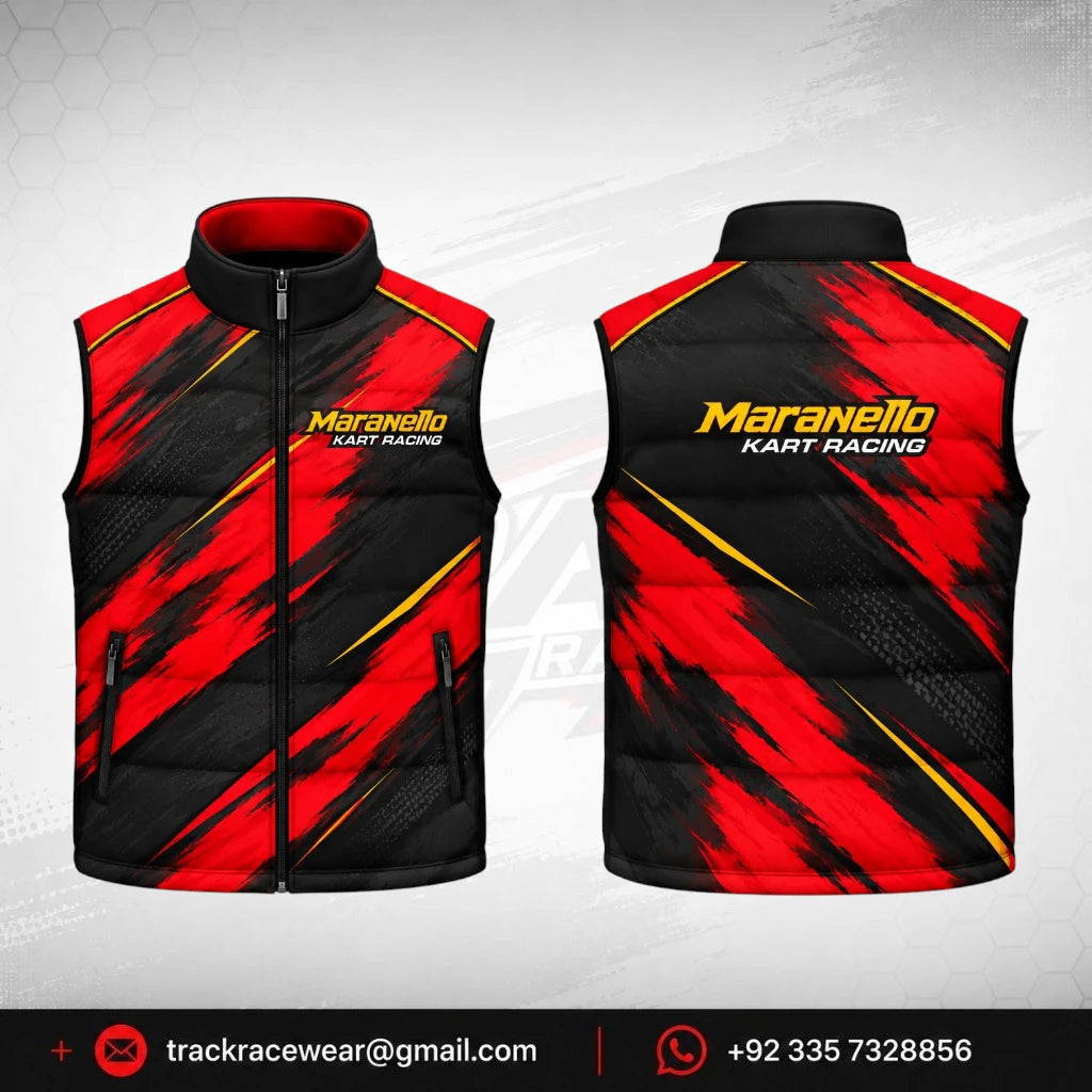 Maranello Red Black Racing Vest