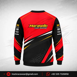 Maranello Red Black Track Racing Crewneck