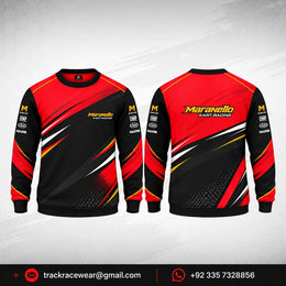 Maranello Red Black Track Racing Crewneck