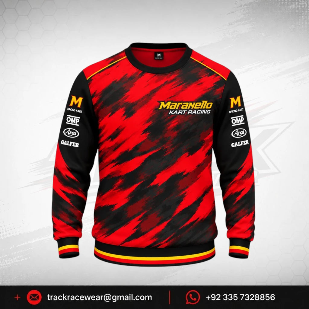 Maranello Red Black Velocity Crewneck