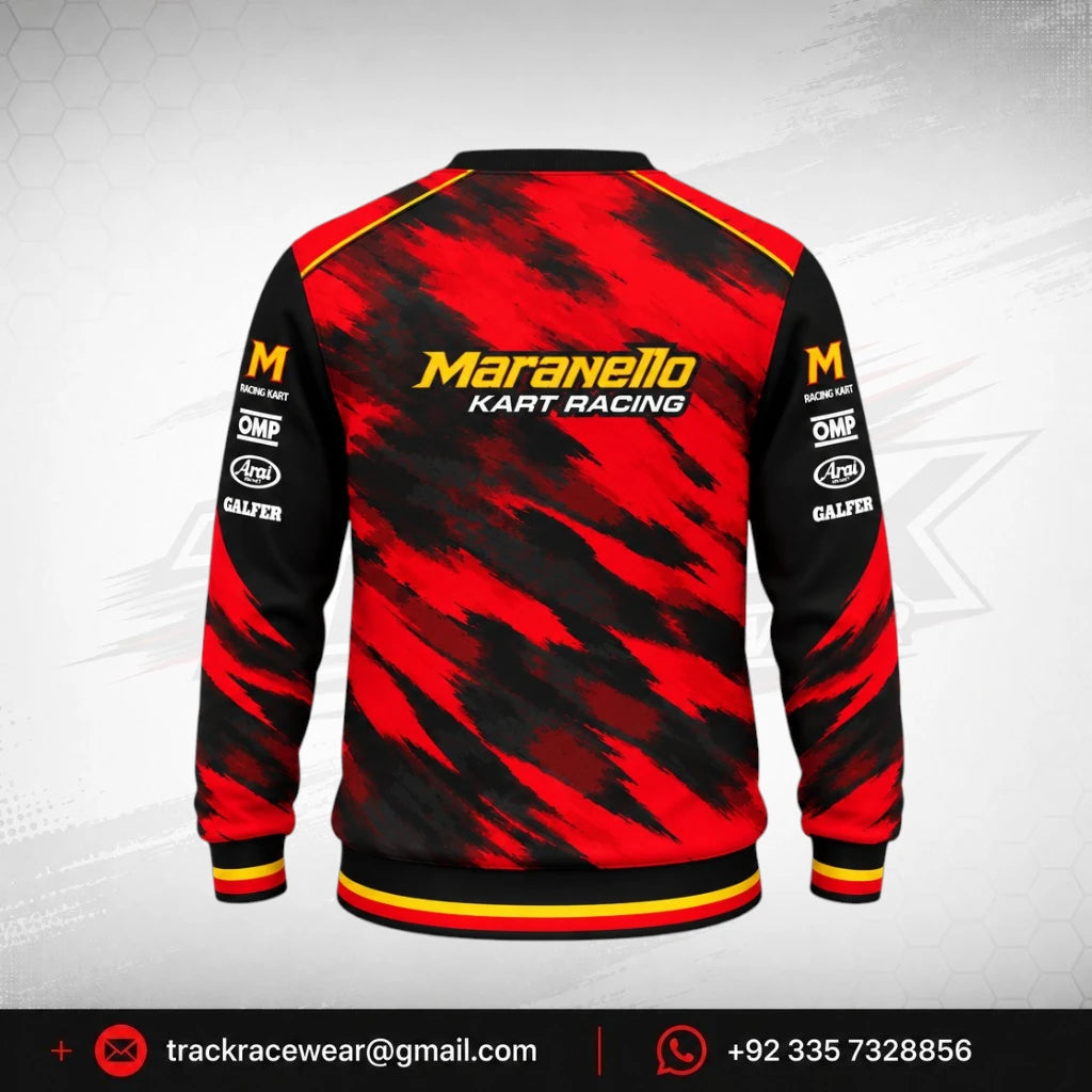 Maranello Red Black Velocity Crewneck