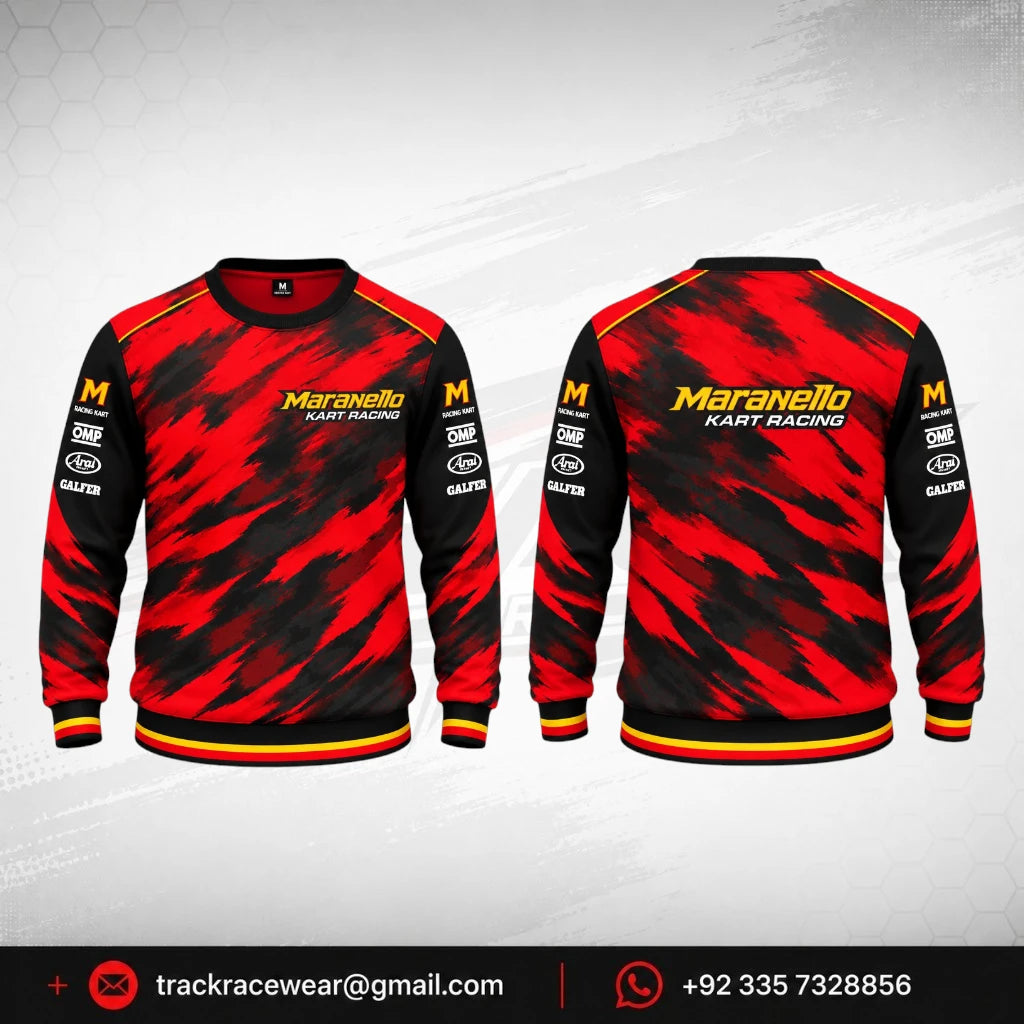 Maranello Red Black Velocity Crewneck