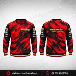 Maranello Red Black Velocity Crewneck