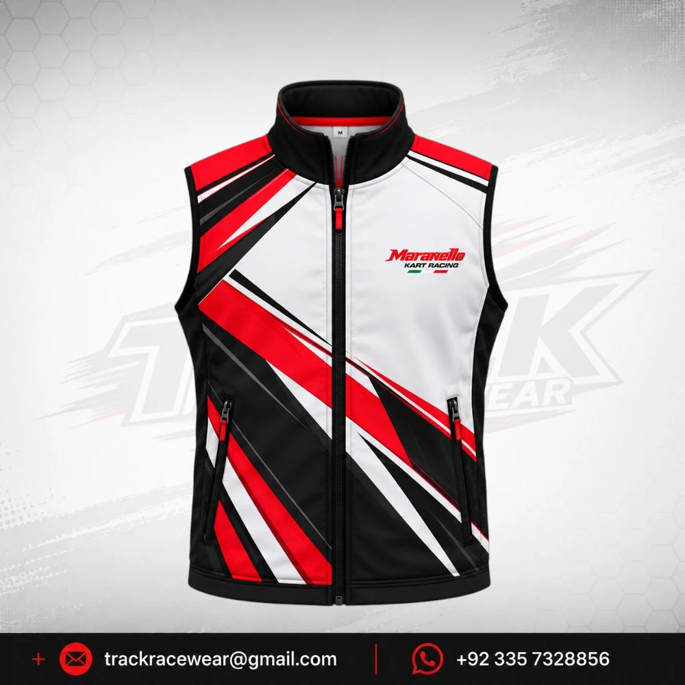 Maranello Red White Black Motorsport Vest