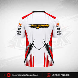 Maranello White Red Motorsport Kart T-Shirt