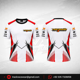 Maranello White Red Motorsport Kart T-Shirt