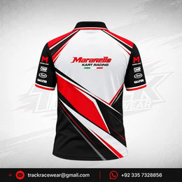 Maranello White Red Motorsport Polo