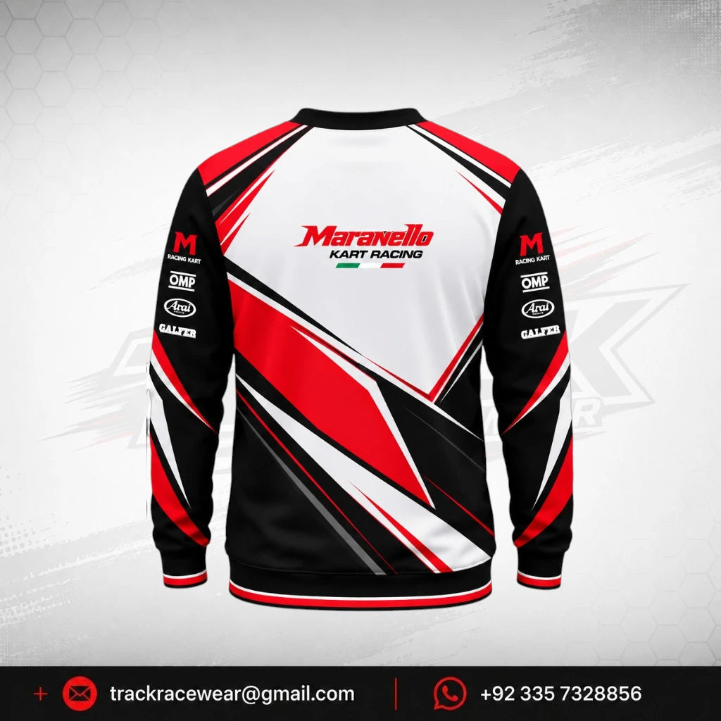 Maranello White Red Motorsport Sweatshirt