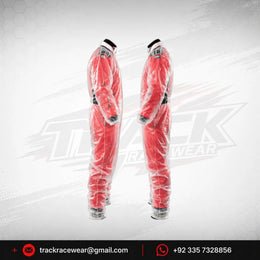 OMP Red Clear Kart Racing Rain Suit – Waterproof Over Suit