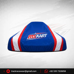 Official 2026 MS KART Factory Racing Kart Cover – Royal Blue, Red & White
