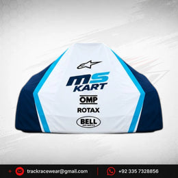 Official 2026 MS KART Factory Racing Protective Kart Cover – Dark Blue, Light Blue & White
