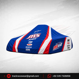 Official 2026 MS KART Factory Racing Protective Kart Cover – Royal Blue, Red & White