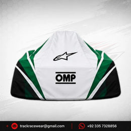 Official 2026 MS KART Factory Racing Protective Kart Cover – White, Green & Black