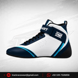 Official 2026 MS KART Factory Racing Shoes – Dark Blue, Light Blue & White
