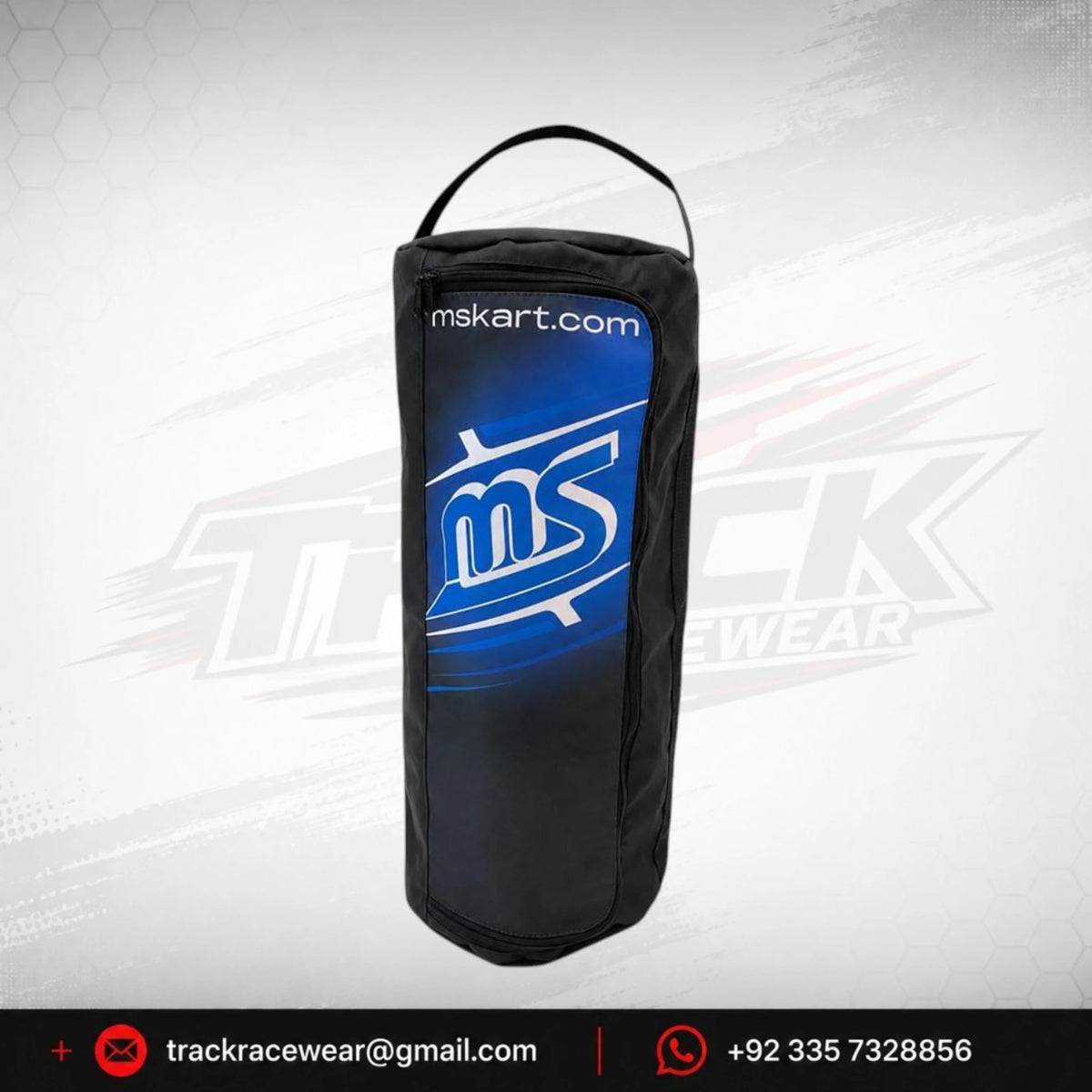 Official MS KART Cylindrical Padded Visor & Helmet Accessory Bag