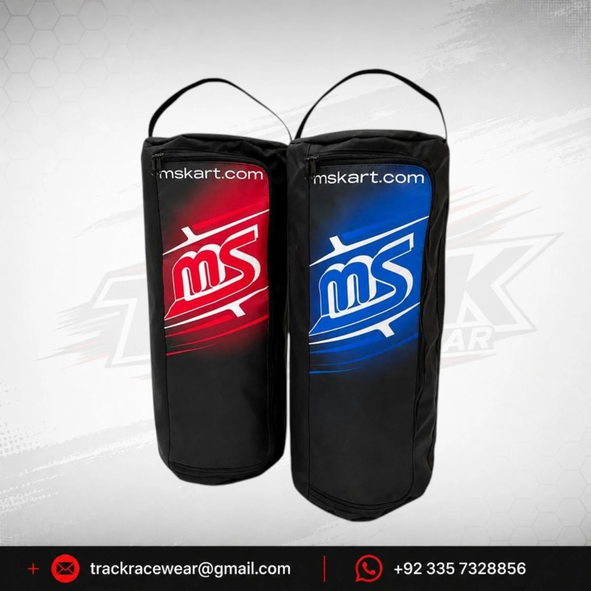 Official MS KART Cylindrical Padded Visor & Helmet Accessory Bag