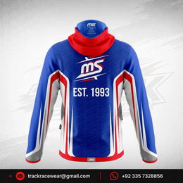 Official MS KART Factory Racing Full-Zip Technical Jacket – Royal Blue, Red & White