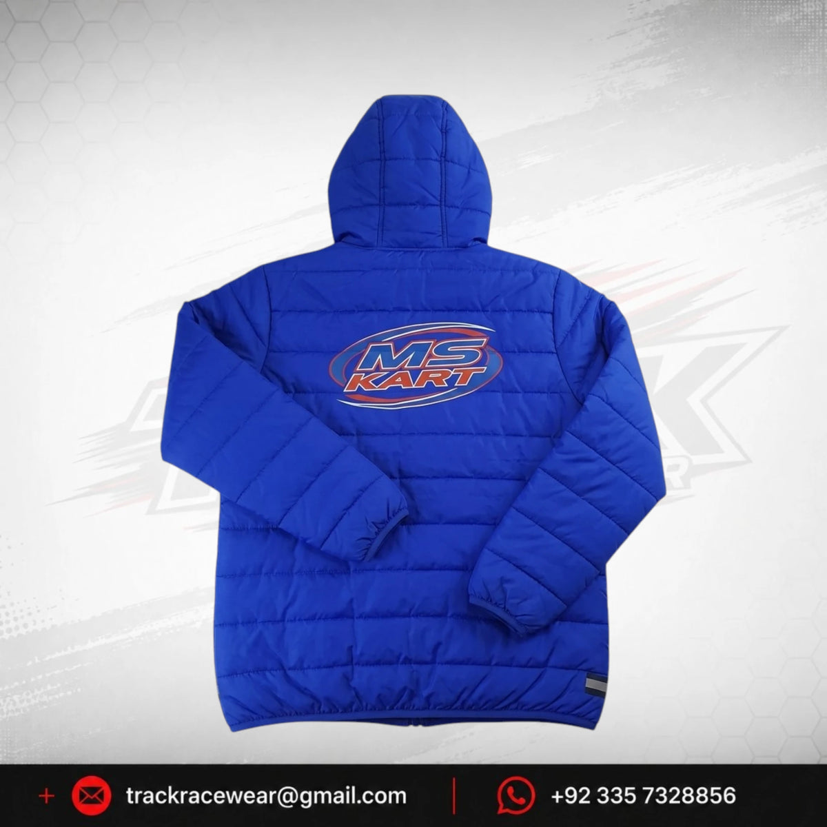 Official MS KART Factory Racing Team Blue Puffer Jacket