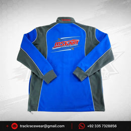 Official MS KART Factory Racing Team Blue & Grey Track Jacket