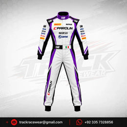 Parolin Purple Vortex Kart Suit