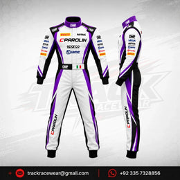 Parolin Purple Vortex Kart Suit