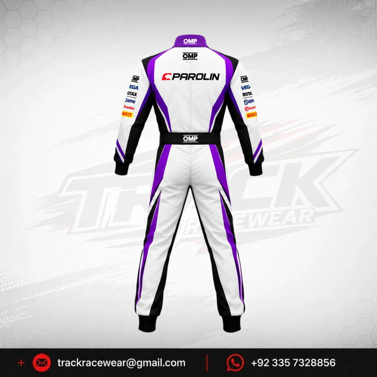 Parolin Purple Vortex Kart Suit