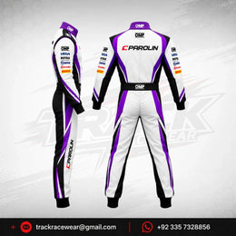 Parolin Purple Vortex Kart Suit