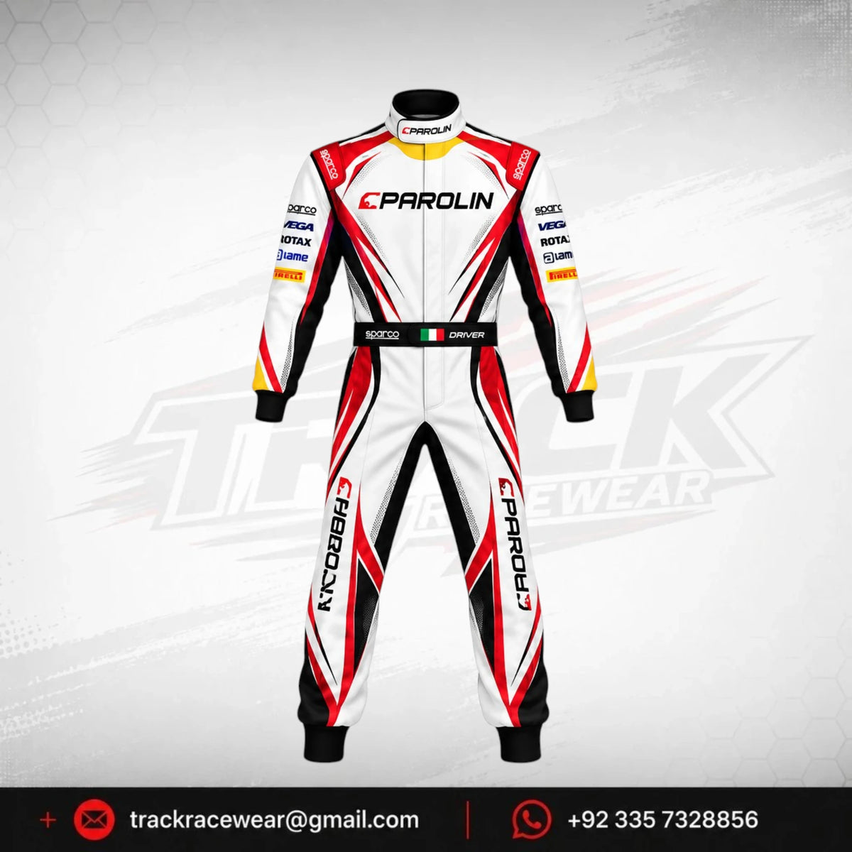 Parolin Red Strike Kart Suit