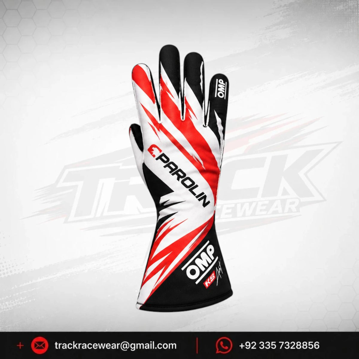Parolin Red Velocity Karting Gloves