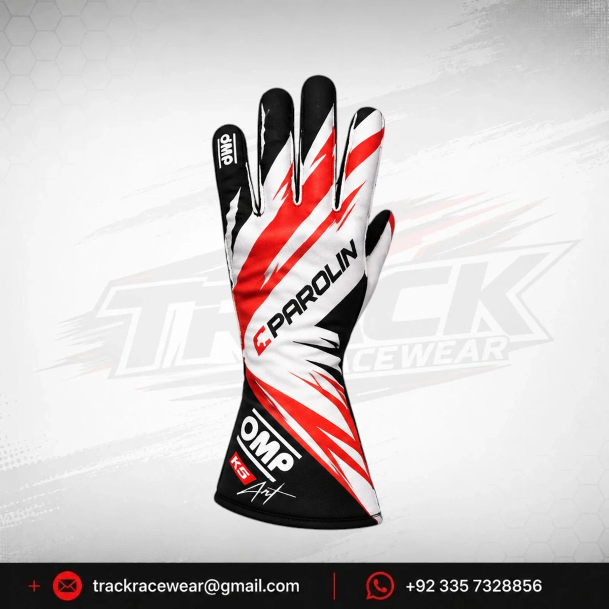 Parolin Red Velocity Karting Gloves