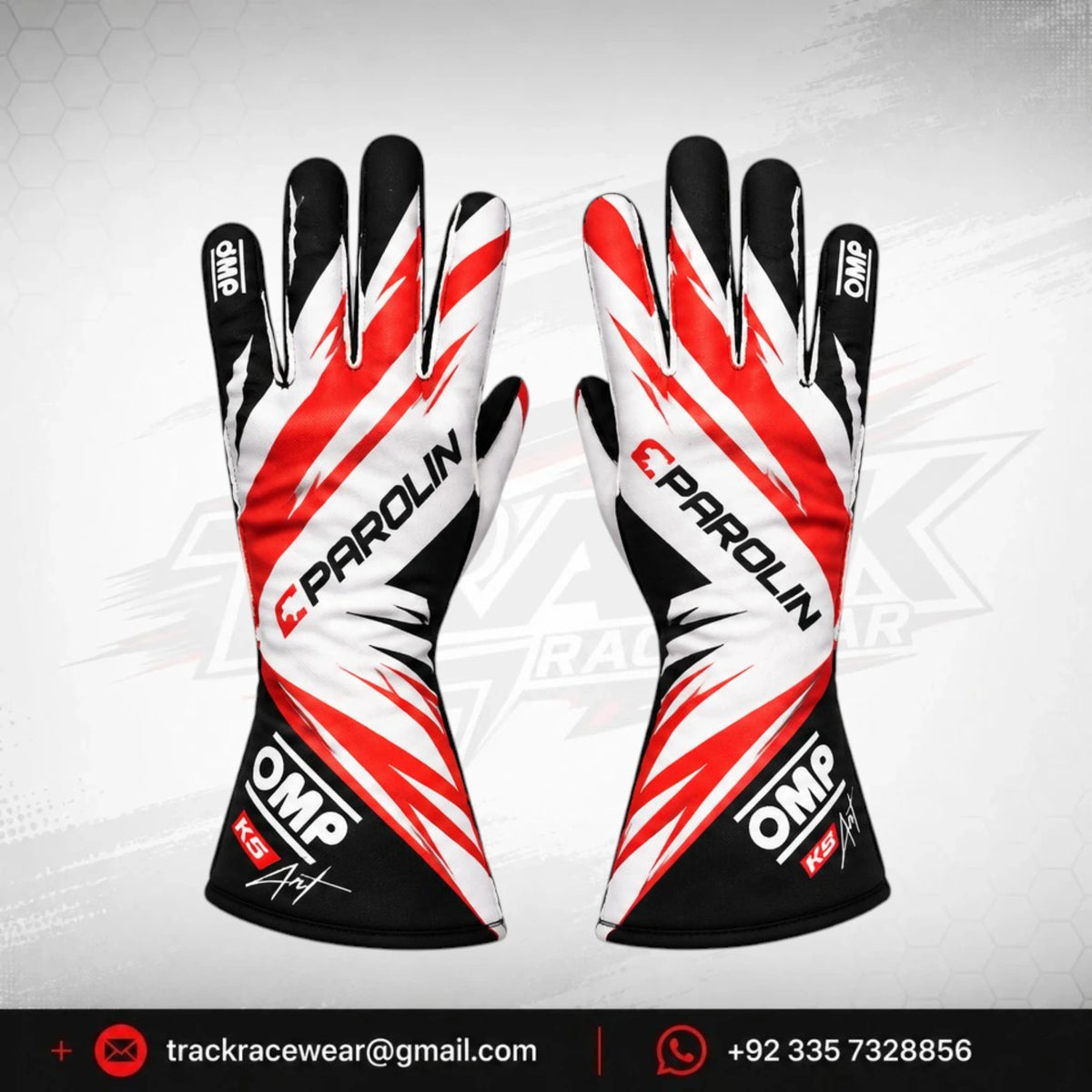 Parolin Red Velocity Karting Gloves