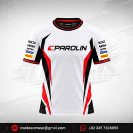Parolin White Black Red Motorsport Tee