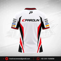 Parolin White Black Red Motorsport Tee
