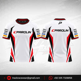 Parolin White Black Red Motorsport Tee