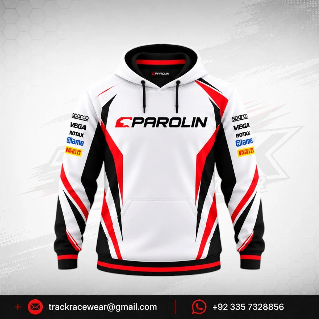 Parolin White Karting Hoodie