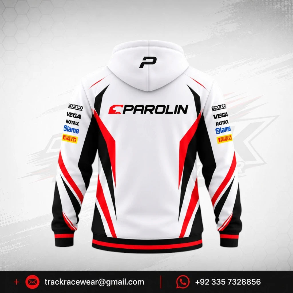 Parolin White Karting Hoodie