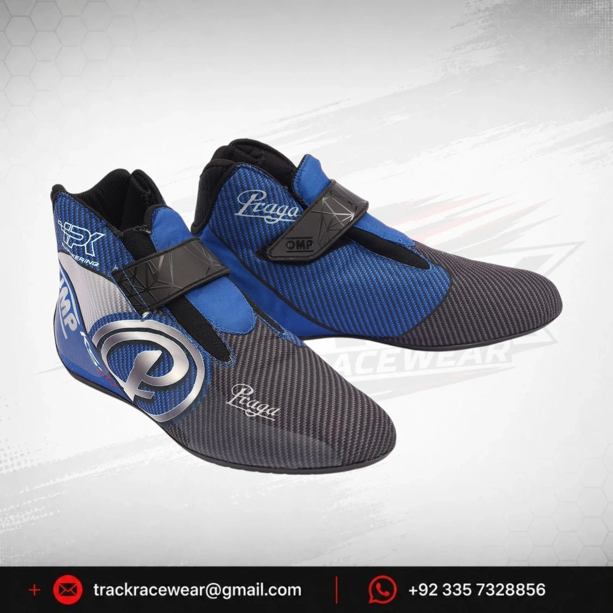 Praga Blue Carbon Kart Shoes