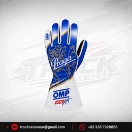 Praga Blue Gold Racing Gloves
