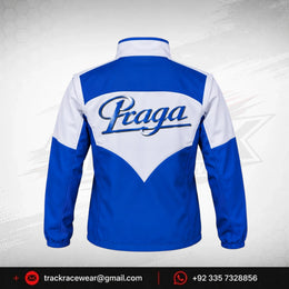 Praga Blue White Racing Jacket