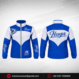 Praga Blue White Racing Jacket