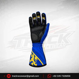 Praga Blue Yellow Motorsport Gloves