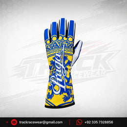 Praga Blue Yellow Motorsport Gloves