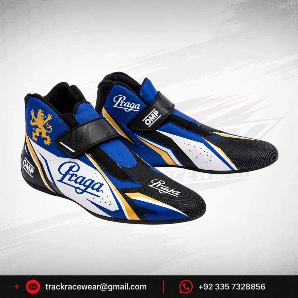 Praga OMP Blue Kart Shoes