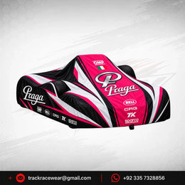Praga Pink Black Kart Cover Set