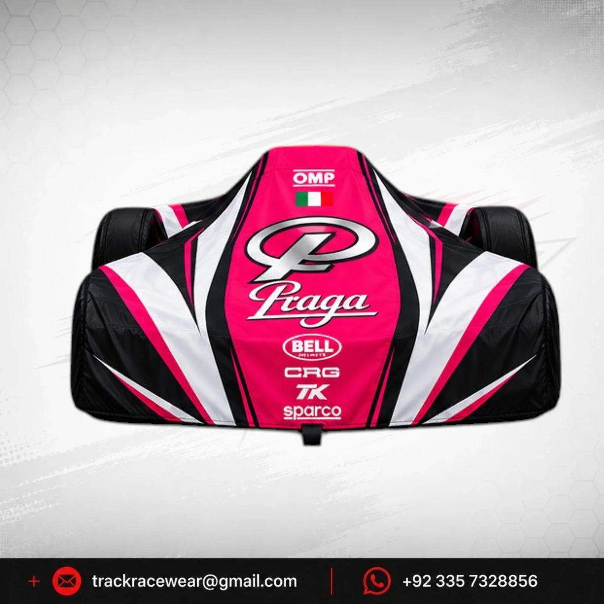 Praga Pink Black Kart Cover Set