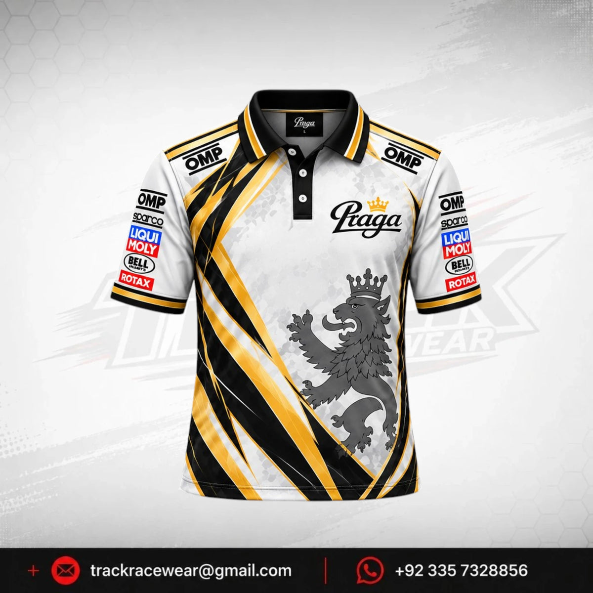 Praga Black Gold Lion Karting Polo