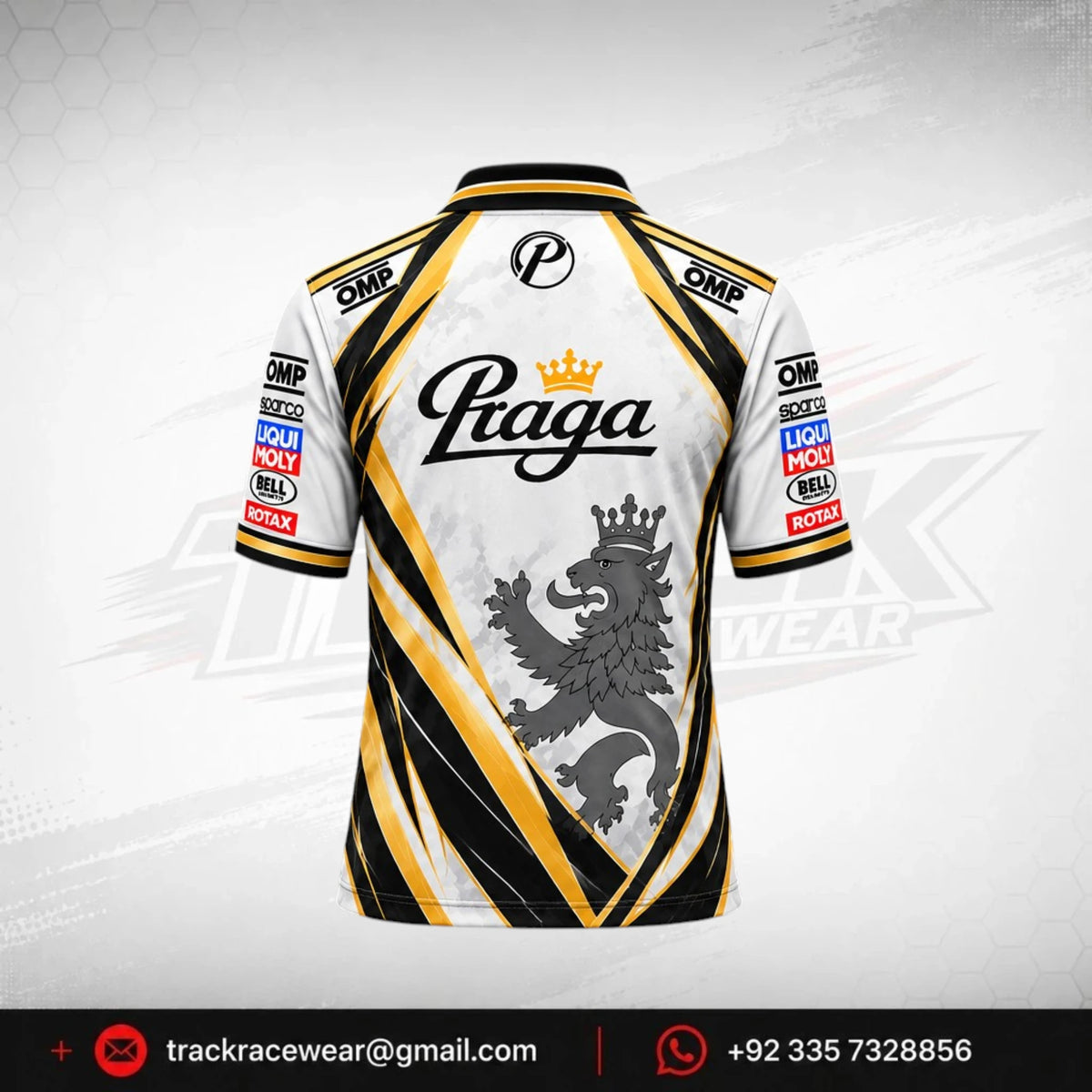 Praga Black Gold Lion Karting Polo